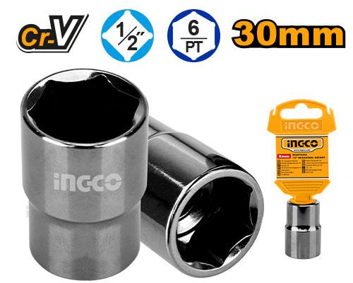 Ingco 30mm 1/2 Inch Hexagonal Socket | HHAST12301 Ingco